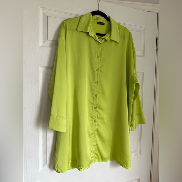 I Saw It First lime green shirt dress - size 14 (XL) - Picture 5 of 5